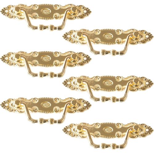 Vintage Poigne Bton De Porte Meuble Poigne En Alliage De Style Europen Antique Tiroir Ancienne Bronze Meuble Poigne De Porte Rtro Avec Vis Pour Tables De Chevet,Commodes,Dor(6 Pices)