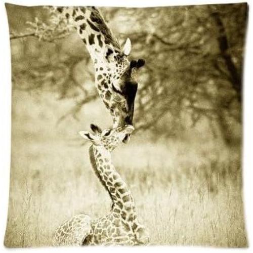 Vintage Safari Bb Animaux Girafe Faune Africaine Jeter Taie D'oreiller Housses De Coussin Carr 18x18 Pouces