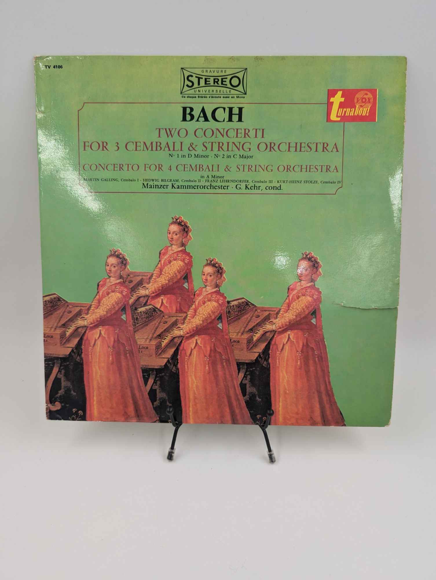 Vinyle 33 Tours Bach : Two Concerti For 3 Cembali & String Orchestra N 1 In D Minor ? N 2 In C Major Avec Fourreau (Fourreau Abm) - 