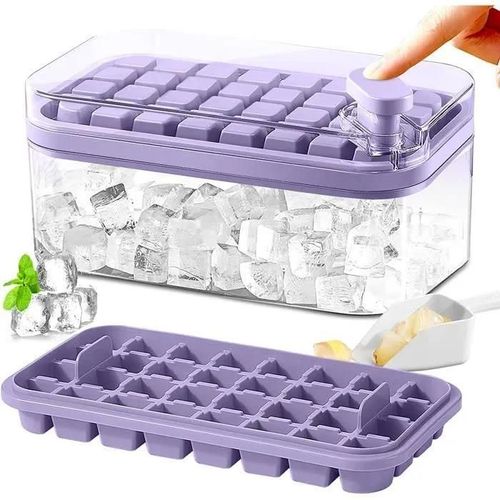Violet - Bac  Glaons - Non Spcifi - 64 Bacs En Silicone - Libration Facile - Couleur Violet - 1x1 Pouce