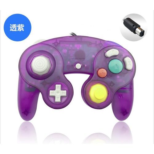 Violet Transparent - Couleur Transparente Pour N-G-C Gamepad Un Bouton Filaire Contrleur De Jeu Joystick Pour G-Amec-Ube Pour G-C