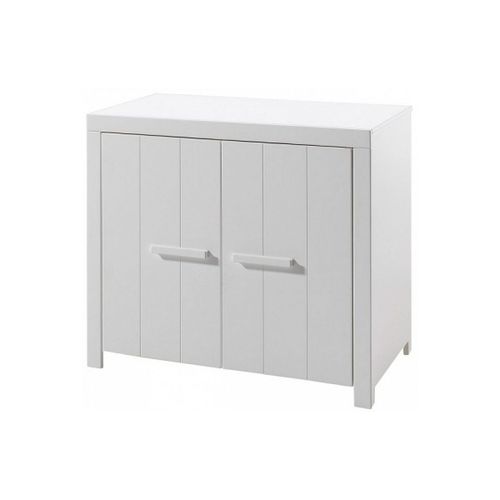 Vipack Commode 2 Portes Pin Massif Laqu Blanc Erik