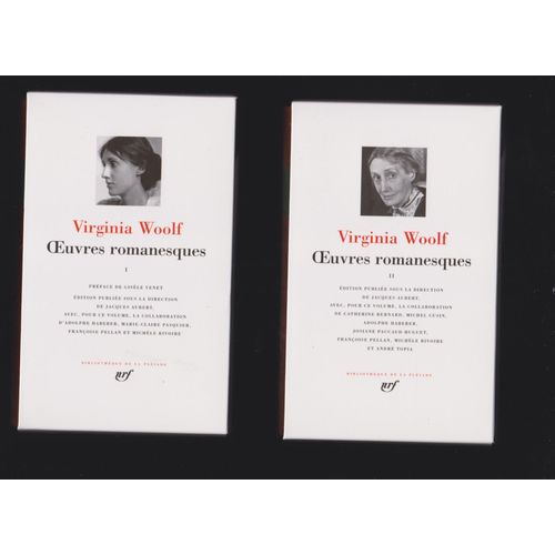 Virginia Woolf Oeuvres Romanesques Tome 1 Et Tome 2 Bibliothque De La Pliade (2012) Isbn 9782070114825 & 9782070132249 Littrature Modernisme Fminisme. Vers Le Phare Les Vagues Mrs. Dalloway Etc.   