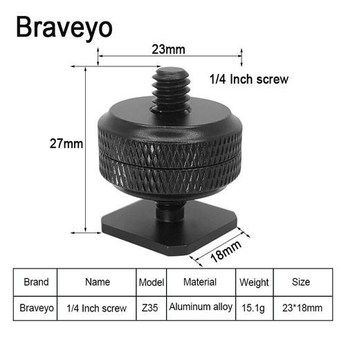 Vis  chaussure chaude ou froide pour appareil photo Dslr,1/4 3/8 pouces,vis de Base simple et Double couche,tte de trpied,accessoires de photographie,installation - Type Z35 1PC