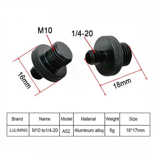 Vis de Conversion 1/4 mle  mle 1/4 3/8 M4 M5 M6 M8 M10 M12,trpied d'appareil photo,adaptateur  tte sphrique,accessoires de photographie SLR - Type A52 1PC