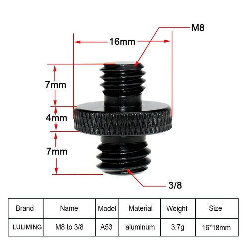 Vis de Conversion 1/4 mle  mle 1/4 3/8 M4 M5 M6 M8 M10 M12,trpied d'appareil photo,adaptateur  tte sphrique,accessoires de photographie SLR - Type A53 1PC