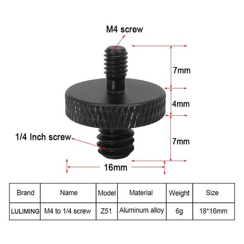Vis de Conversion 1/4 mle  mle 1/4 3/8 M4 M5 M6 M8 M10 M12,trpied d'appareil photo,adaptateur  tte sphrique,accessoires de photographie SLR - Type Z51 1PC