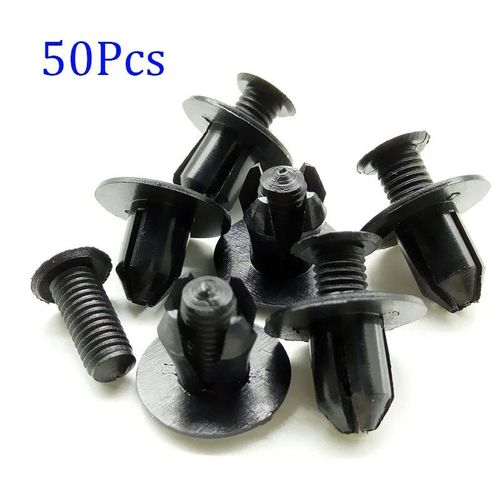 Vis En Plastique Universelles Pour Pare-Chocs Et Garde-Boue, Attaches En Fibre, Accessoires De Voiture, Clips De Fixation De Voiture Risale, Trou De 8mm, 50 Pices