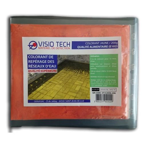 Visio Tech Colorant De Reprage Jaune 200 G, Poudre Soluble Dans L'eau