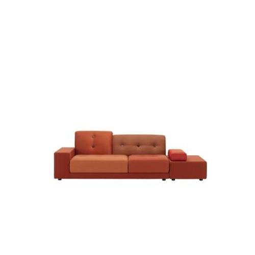 Vitra - Canap Polder - Stoffmix The Earth Reds - Accoudoirs Assis  Gauche - Set De Boutons Clair - Rouge