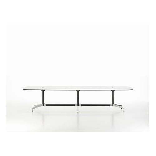 Vitra - Eames Segmented Table Meeting Bootsform - Placage Noyer AmRicain - Chrome Brillant - 360 X 130cm  - Marron