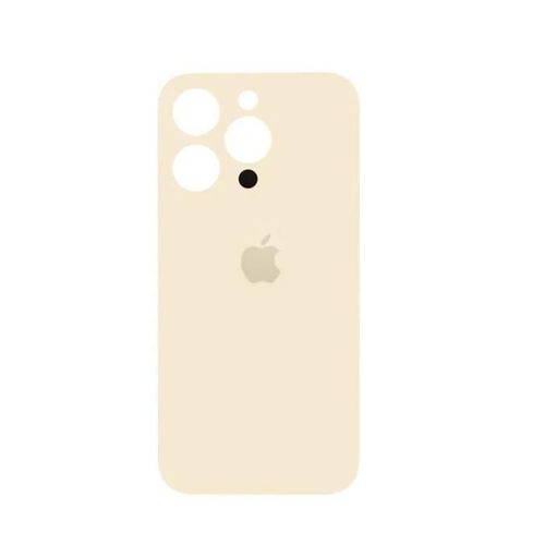 Vitre Arrire Iphone 14 Pro Max Gold Or Face Arrire Big Hole Logo