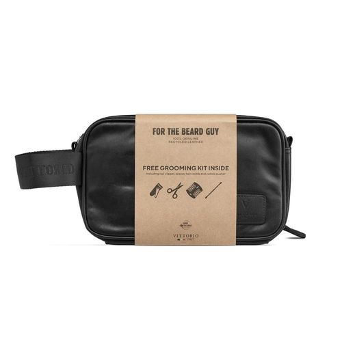 Vittorio - Wash Bag W. Grooming Kit Black