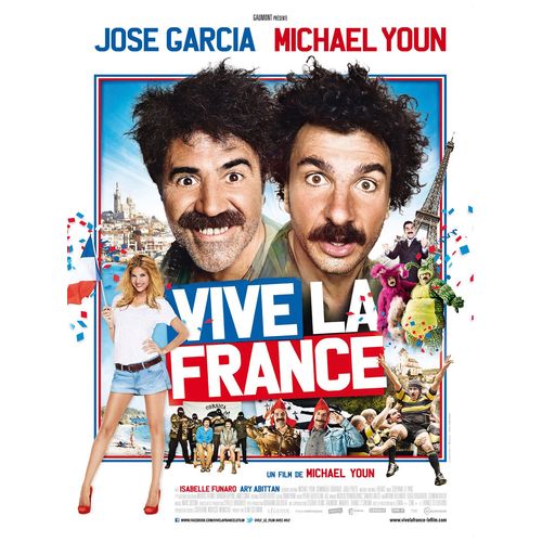 Vive La France - Vritable Affiche De Cinma Plie - Format 120x160 Cm - De & Avec Michal Youn Avec Jos Garcia, Isabelle Funaro, Ary Abittan, Jrme Commandeur, Vincent Moscato - 2013