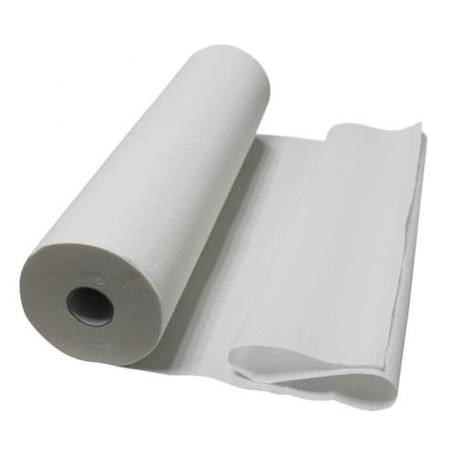 Vivezen - Drap D'examen Blanc 84cm X 80m - 34g/M2 Double paisseur Aspect Gaufr 100% Pure Ouate