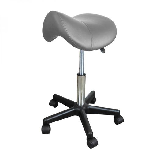 Vivezen - Tabouret Ergonomique, Selle De Cheval  Roulettes Rglable En Hauteur De 49.5  68 Cm Et Pivotable  360 - Gris