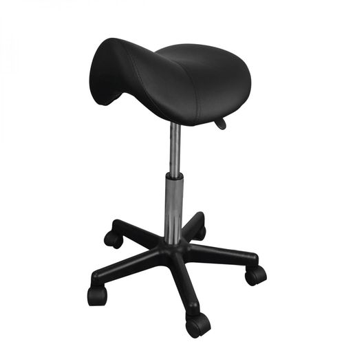 Vivezen - Tabouret Ergonomique, Selle De Cheval  Roulettes Rglable En Hauteur De 49.5  68 Cm Et Pivotable  360 - Noir