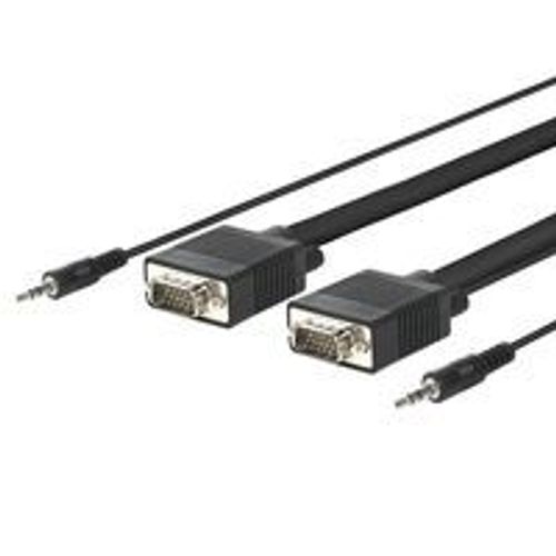 VivoLink 30 m VGA + 3.5 mm M/M 30 m VGA (D-Sub), VGA (D-Sub) Noir Cble VGA ? Cbles VGA (30 m, VGA (D-Sub), VGA (D-Sub), mle, Noir, 1920 x 1200 Pixeles)