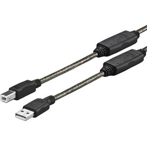 VivoLink Cble USB 2.0 PRO Type A vers B Amplifi Double Blindage M / M 10 m Noir