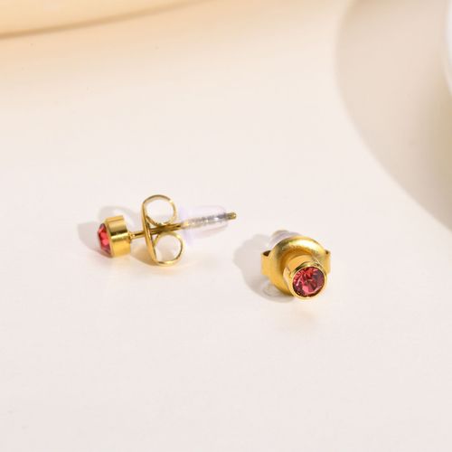 Vnox-Boucles D'oreilles En Acier Inoxydable Pour Femmes Et Filles, 12 Pierres De Naissance, Clou D'oreille Cz, Piercing Au Cartilage, Bijoux De Document En Or, Nouvelle Mode