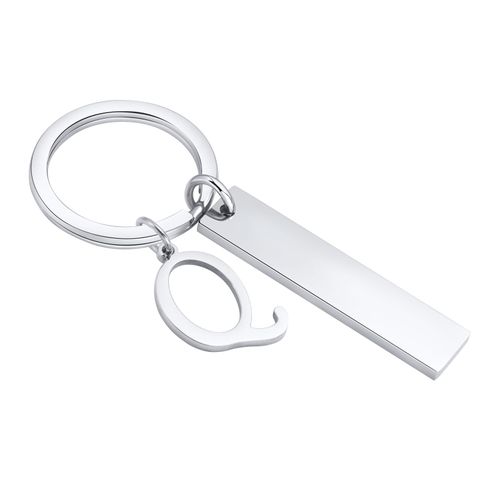 Vnox Initial Keychain, Free Customiser Acier Inoxydable Bar Key Jo, A-Z Lettres Charme Pendentif Keyring, Meaningcomparator Cadeau