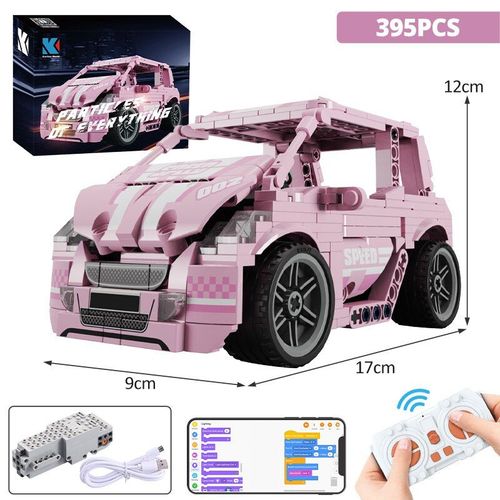 Voiture Avec Bote - Voiture De Course Tout-Terrain Avec Programmation De Ville, Tlcommande, Blocs De Construction, Vhicule Rc Technique, Camion Moc, Briques, Jouet Cadeau Pour Enfants