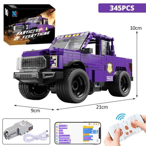 Voiture Avec Bote - Voiture De Course Tout-Terrain Avec Programmation De Ville, Tlcommande, Blocs De Construction, Vhicule Rc Technique, Camion Moc, Briques, Jouet Cadeau Pour Enfants