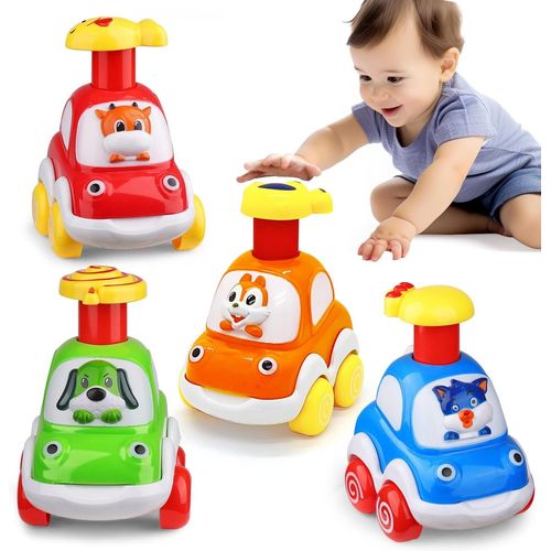 Voiture Enfant 1 An, Jouet Voiture Cars Bebe 1 An 2 3 Ans Garcon, 4 Pices Petite Voiture Animaux  Appuyer Et Partir Jeu Jouet Enfant 18 Mois, Jeux Enfant Cadeau Bb 1 An Garon.[G1441]