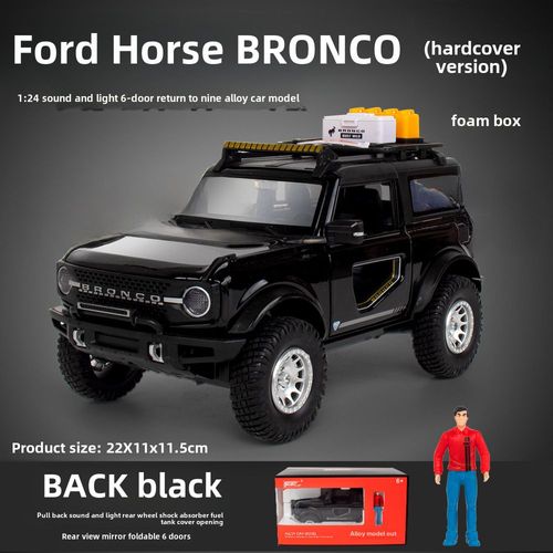 Voiture Hors Route Pour Enfants 1:24 Ford Mustang Modle De Voiture En Alliage De Simulation De Conduite Off-Road Couleur Hmb-H2533-24 Ford Mustang-Bote Noir