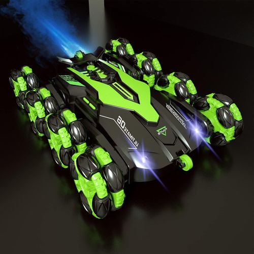 Voiture Tlcommande,1/16 Voiture Telecommand Enfant avec Spray et Lumires LED et Huit Roues,2.4GHz RC Voiture Tlcommande Drift avec 360 Rotation,Jeux Voiture Enfant 4 5 6 7 8 9 10 Ans