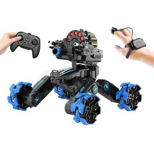 Voiture Tlcommande 360 Avec Lumires Et Effets Spciaux Pour Courses Intenses Bleu YONIS