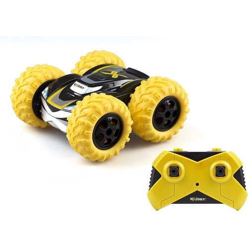 Voiture Tlcommande 360 Cross Jaune-pour Enfants ds 5 Ans-Conduite Tout-Terrain sur 2 Faces  360-Vitesse:12km/h-Emballage Ecologique Facile  Ouvrir- 54729