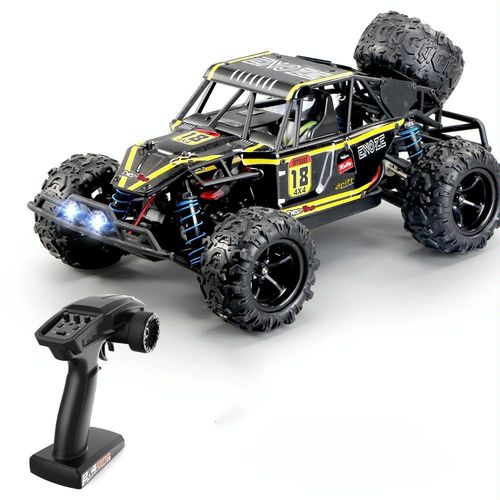 Voiture Tlcommande 4WD Haute Vitesse 40km/h Batterie Longue Dure 80m Porte Jaune YONIS