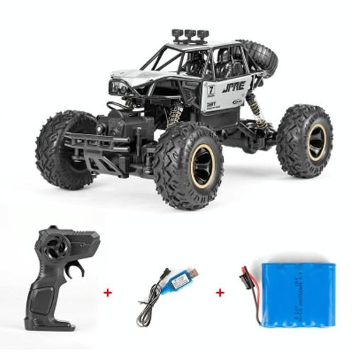 Voiture Tlcommande 4x4 Enfant Tout-Terrain Noir Avec Batterie Rechargeable Argent YONIS