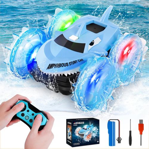 Voiture Tlcommande Enfants,Bateau Tlcommand Jouet Enfant 3 4 5 6 7 8 9 Ans Garon Monster Truck Avec Lumire Led 4wd 360 Rotation Cadeau Enfant 3-12 Ans Fille Garcon Cadeau De Nol