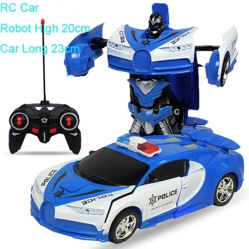 Voiture tlcommande - Jouet de voiture tlcommand pour garons, Robot de transformation, Vhicule de conduite sportive, Dformation  une touche, 1:18, 24cm, RC, 2 en 1, F04