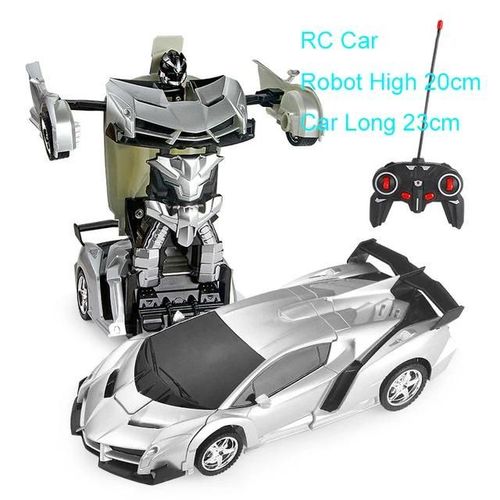Voiture tlcommande - Jouet de voiture tlcommand pour garons, Robot de transformation, Vhicule de conduite sportive, Dformation  une touche, 1:18, 24cm, RC, 2 en 1, F04