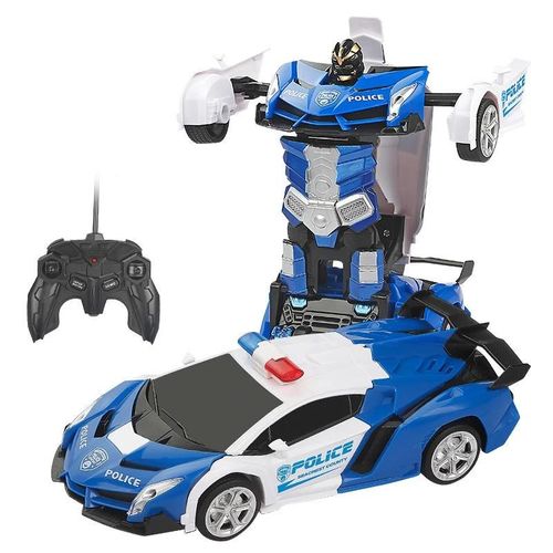 Voiture tlcommande - Jouet de voiture tlcommand pour garons, Robot de transformation, Vhicule de conduite sportive, Dformation  une touche, 1:18, 24cm, RC, 2 en 1, F04