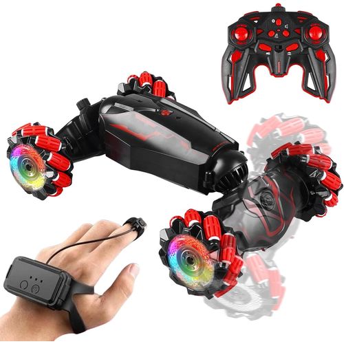 Voiture tlcommande,jouet pour enfant,avec commande manuelle,2,4 GHz,rotation  360,4 WD,Offroad Drift,2 batteries,musique,cadeau pour garon et fille  partir de 6,7,8,9,10,12 ans