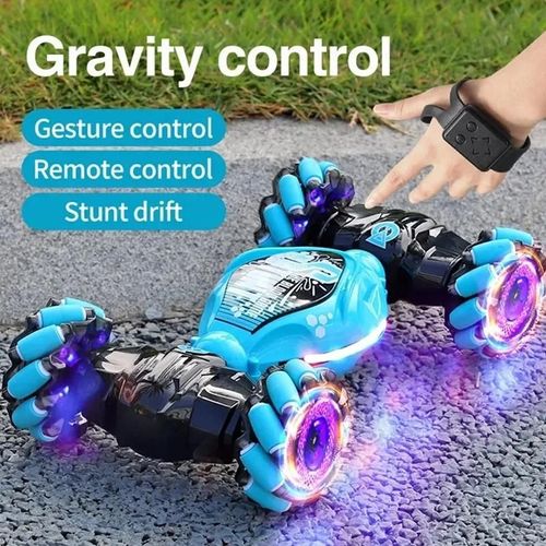Voiture Tlcommande Stunt Rouge 4WD Tlcommande 2.4G 50m Double Face Vert YONIS