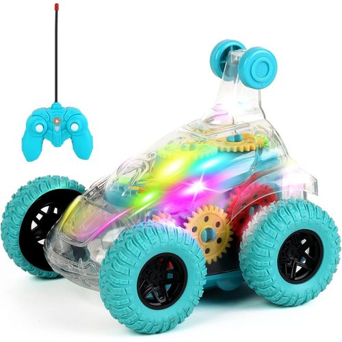 Voiture tlcommande,Voiture de Cascade RC Rotation  360avec LED,Voiture tlcommande,Cadeau Enfant,Filles et garons de 4 5 6 7 8 9 10 Ans