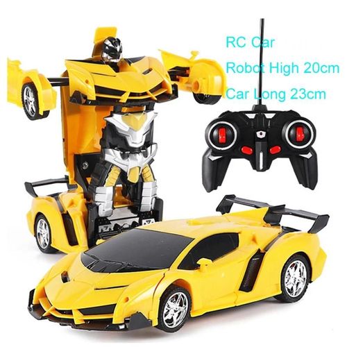 Voiture tlcommande - Voiture Robot De Transformation 2 En 1, 1:18, 24cm, Rc, Voiture De Sport, Vhicule De Conduite, Dformation  Une Touche, Tlcommande, Jouet Pour Garons F04