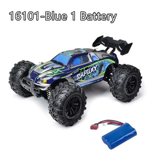 Voitures Rc Tout-Terrain 4x4 Avec Lumire De Sauna Led,chelle 1/16,Rock Inoler Versi2.4 G 50km,Drive  Grande Vitesse,Tlcommande,Jouets Monster Truck - Type 16101-Blue-1b