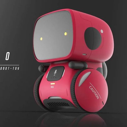 Voix anglaise R - Smart Interactive Robot Toy Intelligent Robot with Voice Controlled Touch Sensor Speech Recognition Robotics for Kids Boys Girls