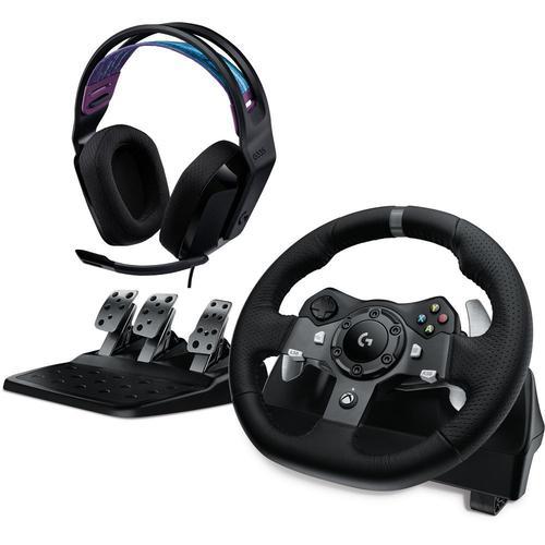 Volant + Pdalier Logitech Volant G920 + Casque G335 Noir