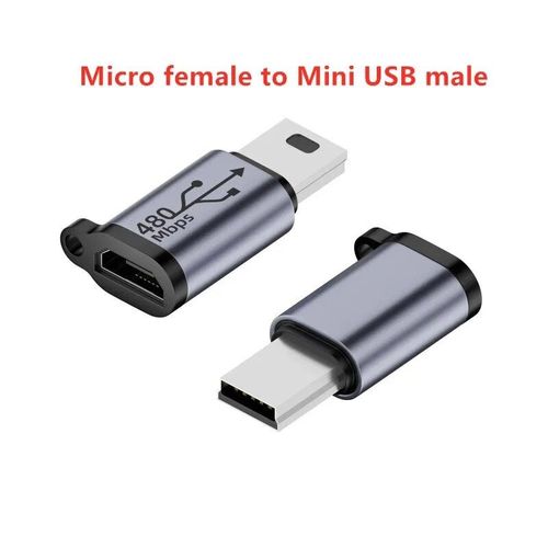 VopeC-Adaptateur de connecteur femelle vers mini USB/type C vers micro USB/femelle vers type C- Micro vers mini USB