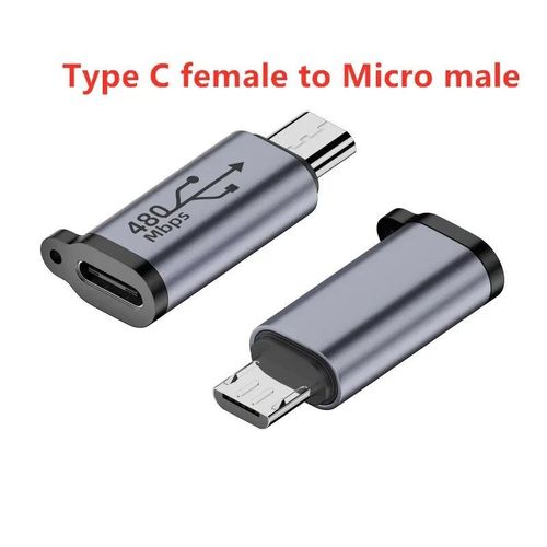 VopeC-Adaptateur de connecteur femelle vers mini USB/type C vers micro USB/femelle vers type C- Type C  Micro