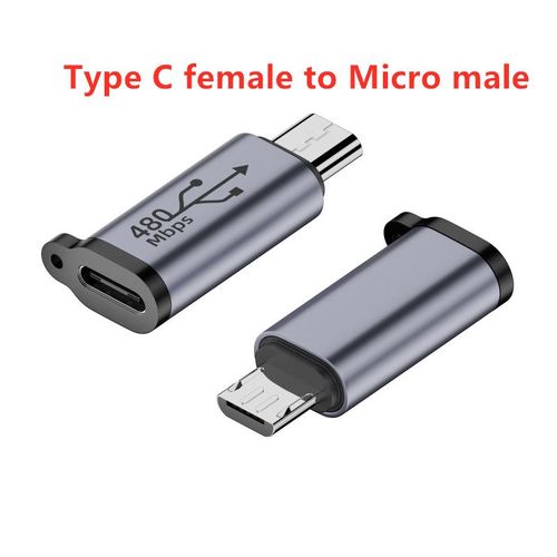 VopeC-Adaptateur de connecteur femelle vers mini USB/type C vers micro USB/femelle vers type C- Type C to Micro