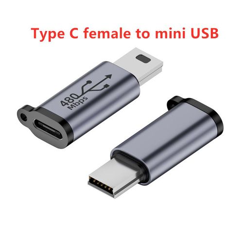 VopeC-Adaptateur de connecteur femelle vers mini USB/type C vers micro USB/femelle vers type C- Type C to Mini USB