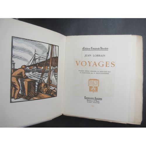 Voyages, dition Originale Illustre: Premire dition Rehausse De Bois En Couleurs Et Compositions De A. Deslignres   de jean lorrain  Format Tirage de tte 